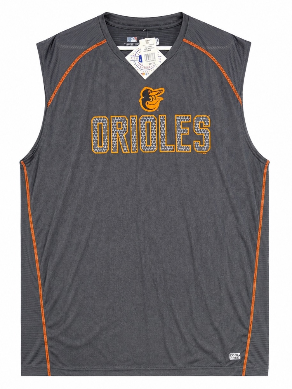 MLB Baltimore Orioles Gray Sleeveless Tank Top with Orange Accents NWT 2XL